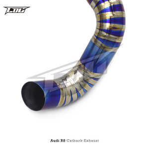 Section arrière <span class=keywords><strong>d</strong></span>'échappement droite automatique pour <span class=keywords><strong>Audi</strong></span> <span class=keywords><strong>R8</strong></span> <span class=keywords><strong>V10</strong></span> 5.2L 2020-2024 Titanium X Pipe Active Sound Race Essieu non valvé - Product Image 3