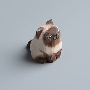 Deliziosa statuetta di gatto intagliata a mano <span class=keywords><strong>in</strong></span> <span class=keywords><strong>legno</strong></span>, lavorazione artistica unica per la decorazione della casa - Product Image 5