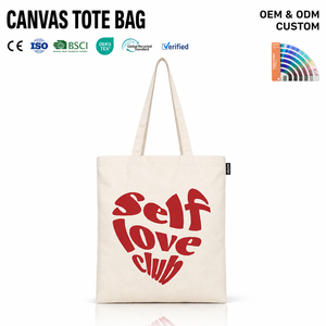 Factory Wholesale Cartoon Canvas <b>Medium</b> Shopping <b>Bag</b> with Shoulder Length Handle for Supermarket & Gift Use - Product Image 1