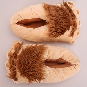 Pantoufles en coton à gros orteils de Hobbits pack complet chaud et confortable avec des chaussures de maison vintage Wildling couple drôle coton glisser - Product Image 3