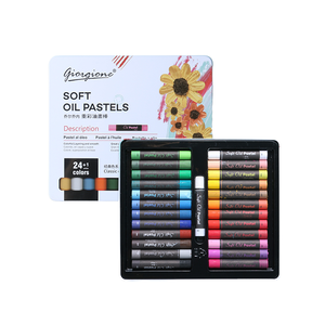 Juego de Pasteles al Óleo Giorgione en Caja de Hierro Borrable, 24 Colores No Tóxicos para Artistas, Pintura y Dibujo - Product Image 1