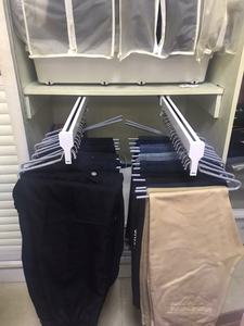 Estante de Metal elástico para pantalones, perchas de tela para ahorro de espacio para armario, estante de almacenamiento de ropa de dormitorio económico - Product Image 6