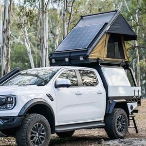 Tente de toit pliante triangulaire pour voyage en plein air, SUV, voiture, hydraulique, automatique, en alliage d'aluminium, double couche, quatre saisons, imperméable - Product Image 3