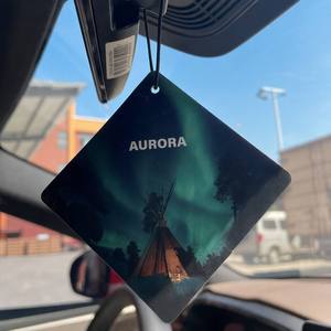 Deodorante per Auto da Appendere allo Specchietto Retrovisore, Profumatore in Carta di Cotone Solido Ispirato all'Aurora - Fragranza di Pera - Product Image 3