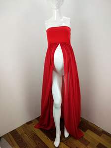 Vestido <span class=keywords><strong>de</strong></span> maternidad sin hombros para <span class=keywords><strong>mujer</strong></span> <span class=keywords><strong>embarazada</strong></span>, accesorios <span class=keywords><strong>de</strong></span> fotografía <span class=keywords><strong>de</strong></span> verano - Product Image 4