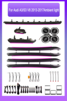 Kit d'éclairage d'ambiance RGB 64 couleurs pour Audi A3/S3 V8 2013-2017, éclairage intérieur LED, accessoires décoratifs auto