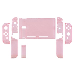 เคสใสสีชมพูเชอร์รี่ EXtremeRate สำหรับซ่อมแซม Nintendo Switch ชุดเปลี่ยนเคสแบบ DIY ครบชุด - Product Image 1