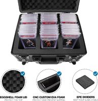 Étui pour cartes gradées |   Boîte de rangement durable pour cartes à collectionner | |   Organisateur de cartes à collectionner compatible avec PSA, CSG, SGC, BGSCarbone Fibre