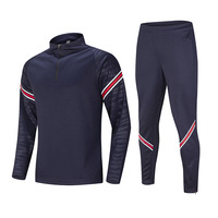 Ensemble de survêtement d'entraînement athlétique de qualité pour hommes, veste de football à manches longues pour clubs, style hiver, vente en gros