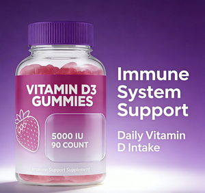 Özel Marka Sağlık Gıda Takviyesi, Bağışıklık Desteği İçin <span class=keywords><strong>Vitamin</strong></span> <span class=keywords><strong>D</strong></span> Jelibonları Sunuyor, Bağışıklık ve Kemik Sağlığı İçin - Product Image 5