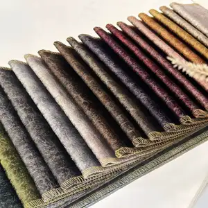 Lussuoso tessuto di velluto bronzato personalizzato 100% poliestere stampato Holland materiale in velluto per mobili da divano