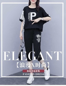 Ensemble de sport décontracté pour femmes, robe d'été, nouvelle <span class=keywords><strong>taille</strong></span> <span class=keywords><strong>grande</strong></span>, ensemble pour femmes, pantalon court à manches courtes, ensemble décontracté deux pièces - Product Image 6
