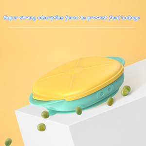 Assiettes rondes divisées pour bébé, antidérapantes et résistantes à la chaleur, en silicone souple, best-seller - Product Image 3