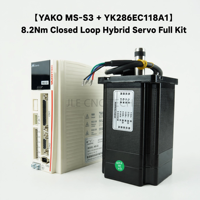 JLE CNC TECH YAKO MS-S3 Servomoteur hybride à boucle fermée NEMA-34, moteur pas à pas 8,2 Nm, ensemble complet AC 30-80V en stock
