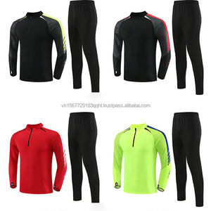 Autumn Winter Football Training Suit Set Half-Zip Long Sleeve Printed Breathable Sports Team Custom Jersey for Adult Unisex - Product Image 4