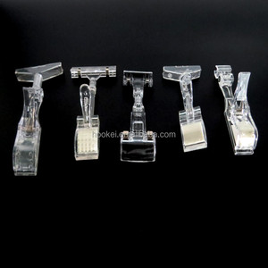 Clips de présentation en plastique transparent pour étiquettes POP, supports de bandes de prix, supports de signalisation pour les grands magasins et la vente au détail - Product Image 2