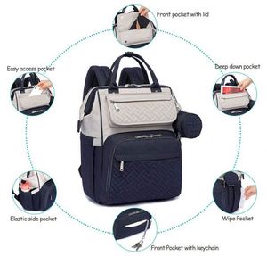 Sac à langer multifonctionnel avec tapis à langer, sangles pour poussette, étui à sucettes, unisexe, élégant, pour les voyages, échantillon gratuit - Product Image 5