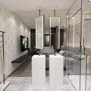 Espejo LED Rectangular de Diseño Moderno con Aumento, Marco de Acero Inoxidable, Espejo de Maquillaje con Luces para Baño, Hogar y Hotel - Product Image 4