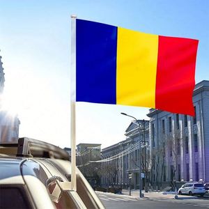 Bandera de Rumania con Clip para Ventana de Auto, 12x18 Pulgadas, Poliéster, para Decoración de Automóviles, en Oferta - Product Image 3