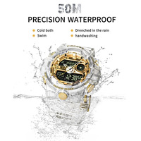 Jam Tangan Digital Olahraga PINDOWS 603 Pria, Tahan Air, Layar LED, Tampilan Besar, Dua Dial Waktu, dan Stopwatch Alarm