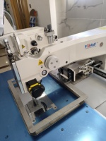 Nueva Máquina de Coser Industrial Computarizada con Control PLC, de Cama Plana, Puntada Recta, Una Aguja, para Coser Metal, con Lubricación Automática del Motor
