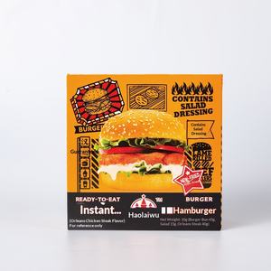 Haolaiwu - <span class=keywords><strong>Hamburguesa</strong></span> Instantánea Sin Freír ni Refinar, 100 g, Filete de Pollo Estilo Orleans, Filete de Pescado con Pimienta Negra, Filete de Bacalao, Chuleta de Cerdo <span class=keywords><strong>Picante</strong></span>, Zanahoria - Product Image 6