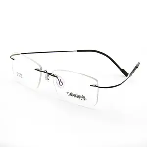 Jheyewear lüks yüksek kaliteli metal çerçevesiz ultralight erkekler şık toptan gözlük moda gözlük gözlük çerçeveleri