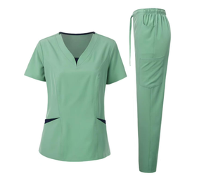 Doctor Scrub Pantalones de trabajo de pierna recta Estilo de moda Bolsillos Tops Ecológico de lujo para Hospital Unisex Estirable - Product Image 3