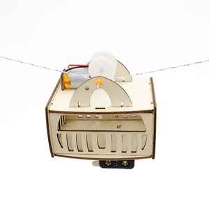 OKN-T05092 <b>DIY</b> Assemble Cable Car Wooden Model STEM Education Science <b>Kit</b> - Product Image 1