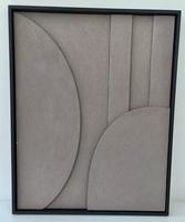Géométrie minimaliste plusieurs couches peinture à la main Style WABI-SABI peinture d'art mural 3D PVC peinture en relief pour décoration d'œuvres d'art