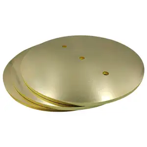 H62 Brass Plate Round Pad Diameter 50/100/150/200mm Thick 0.8/1/1.5/2/2.5/3mm