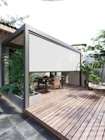 Pergola électrique en aluminium robuste 3x6 4x5, auvent automatique pour jardin, terrasse, toit extérieur, protection solaire, résistant aux ouragans, auvent à lamelles
