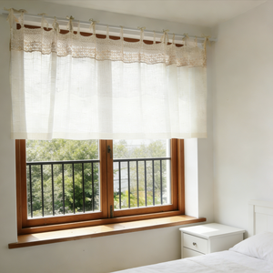 Rideaux courts brodés portables <span class=keywords><strong>pour</strong></span> salon, chambre, décoration intérieure, style jardin - Product Image 4