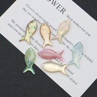 Breloques en forme de coquillage, pendentifs colorés en nacre, breloques irisées effet aurore pour la fabrication de bijoux DIY, environ 11x24mm