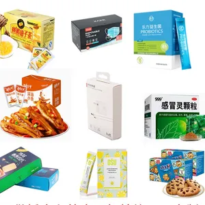 Máquina de embalagem de papelão para biscoitos de qualidade alimentar, barra de chocolate totalmente automática, caixa pequena, embalagem