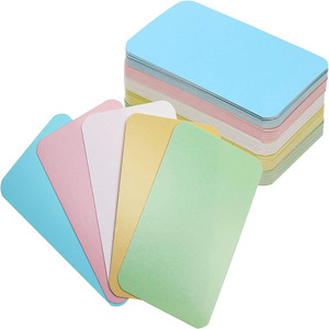 Blank <b>Note</b> Cards 100 Sheets 180g Pastel Colors For Messaging <b>Notes</b> Doodling Scrapbooking DIY Labels Flashcards - Product Image 1