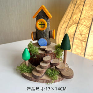Nuevo conjunto de casa de árbol divertida de madera hecha a mano, bloques de construcción creativos para niños DIY, juguetes de rompecabezas para mejorar la imaginación - Product Image 6