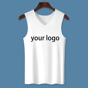 2026 New Arrival Premium 100% Cotton Seamless Men's Tank <b>Top</b> Slim-Fit Wide Shoulder <b>Sleeveless</b> Crew Neck Summer Base Layer Shirt - Product Image 4