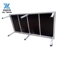 Table de DJ portable en aluminium et contreplaqué, pliable, structure de scène mobile pour événements