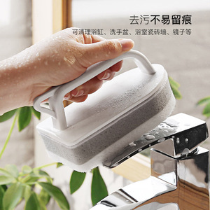 Multi Functional <b>Sponge</b> Cleaning Brush Rectangle With <b>Handle</b> For Bathroom Sink Faucet Cleaning - Product Image 3