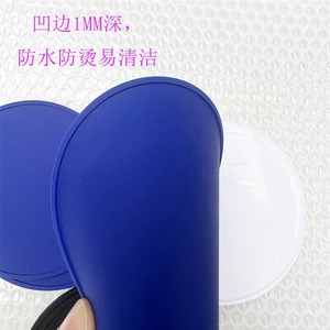 Sous-verre rond personnalisé en PVC souple, antidérapant, résistant à la chaleur, avec logo, pour la promotion - Product Image 4