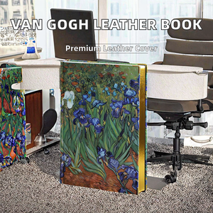 Cuaderno de Dibujo de Tapa Dura de Cuero B5 Premium, con Esquinas Doradas, Diario de Artista, Papel para Acuarela y Marcadores, Cosido con Hilo, Regalo - Product Image 2