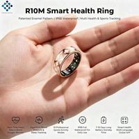 Anneau intelligent de santé R10M avec moniteur de fréquence cardiaque, suivi du sommeil, IP68, autonomie de 7 à 10 jours, or rose, design personnalisé pour le bien-être et les soins aux personnes âgées