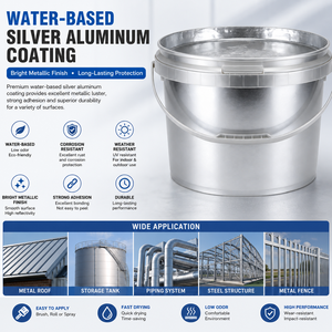 Pintura de Revestimiento de Aluminio Plateado a Base de Agua de Secado Rápido con Fuerte Adhesión - Product Image 1
