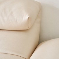 Nouveau canapé sectionnel moderne trois places en cuir véritable, rembourrage en mousse haute résilience écologique (Modèle SA281)