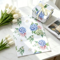 Papier d'emballage translucide imperméable à motif floral, 500 pièces, 50*70CM, en stock pour la fête des mères, emballage de bouquets de fleurs