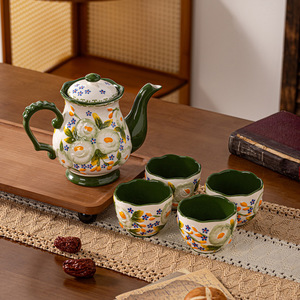 New Product Polish Ceramic <b>Tea</b> <b>Set</b> with Teapot Vintage Flower Afternoon <b>Tea</b> <b>Set</b> - Product Image 4