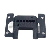 Servicios de Mecanizado CNC de Precisión, Soporte de Fijación de Precisión con Acabado Negro Mate y Múltiples Orificios