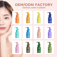 Flacon de lotion en plastique de 50 ml format voyage avec pompe à huile pour démaquillant, nettoyant visage, pompe de contrôle, soin de la peau, cosmétique