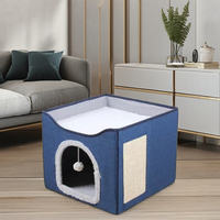 Vente chaude Quatre Saisons Universel Pliable Double Couche Écologique Durable Chat Lit Cave Chien Chenil Lits Pour Animaux De Compagnie